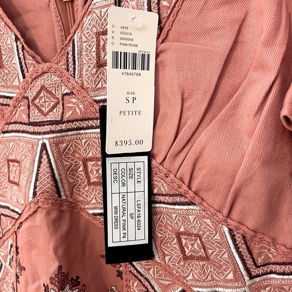 Anthropologie Love Sam Embroidered Monterey Dress - Natural Pink Rose - Picture 10 of 12